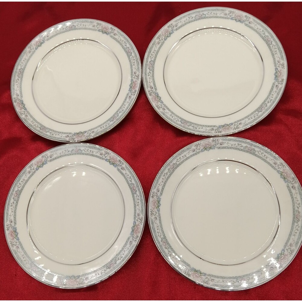 Vtg Set of 4 Lenox China Charleston Pattern Floral Bread & Butter Plates 6.5"